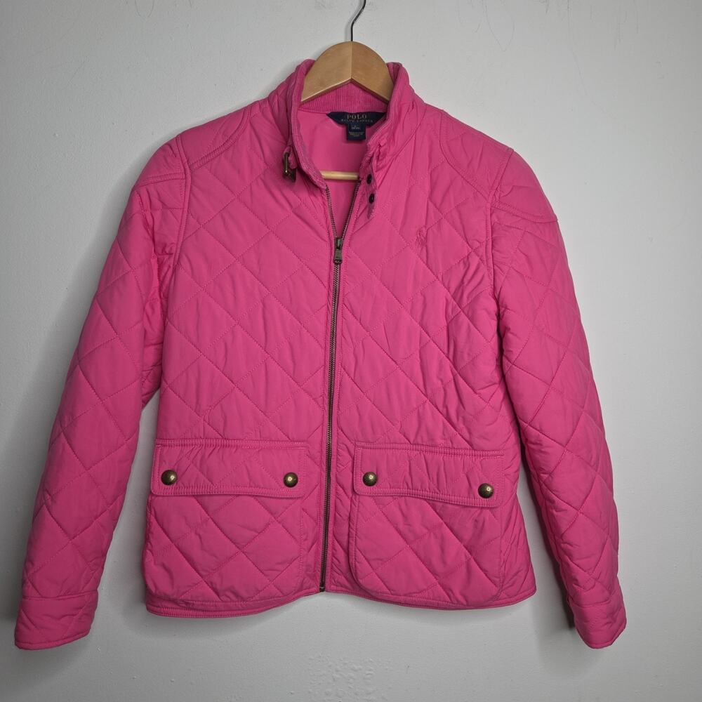 Polo Ralph Lauren Girl's Pink Quilted Style Jacket Size Large 12/14 Casual